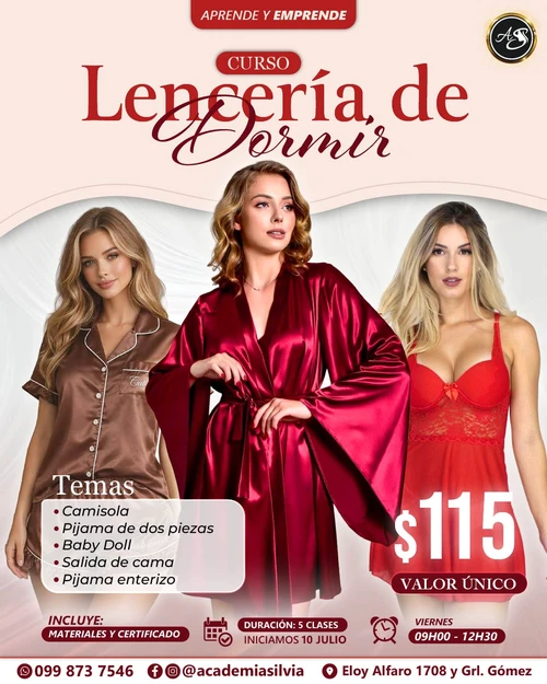 Curso de Lencería de Dormir