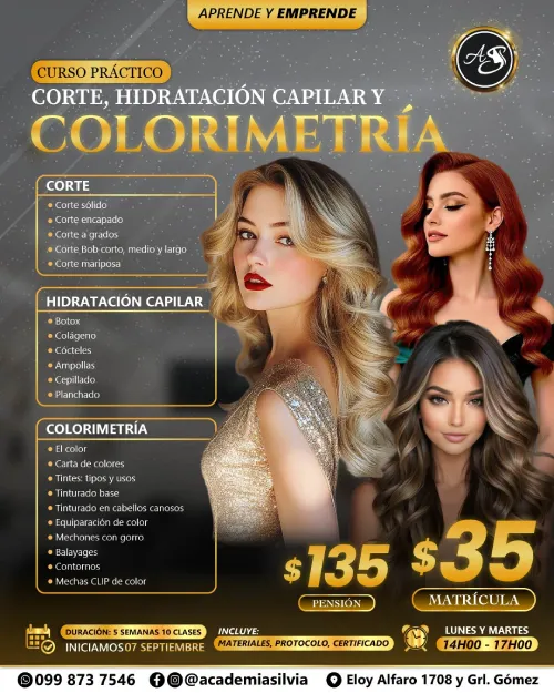 Corte, Hidratación Capilar y Colorimetría