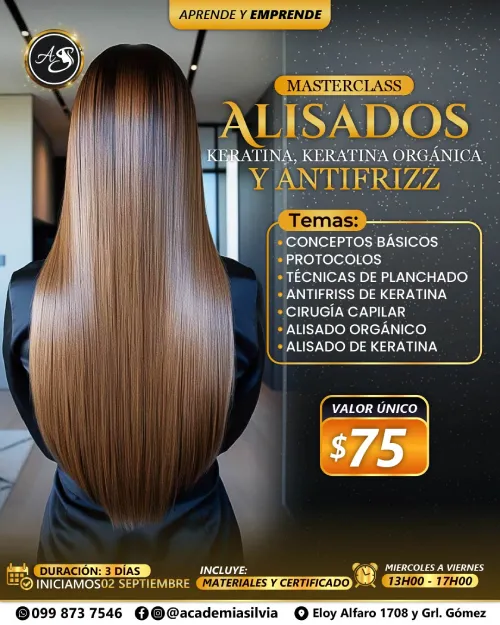 Masterclass Alisados, Keratina y Antifrizz